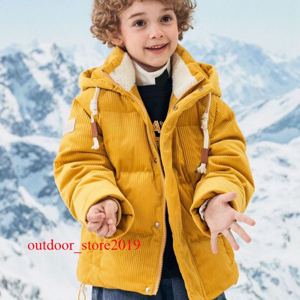 

down coat parkas childrens jacket baby boys clothing autumn winter outwear keep warm jackets kids fur collar hooded outerwear coats for boy, Red