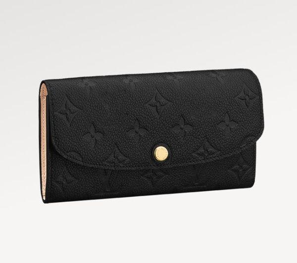 

m62369 women's luxury cowhide embossed long buckle wallet business card holder, Red;black