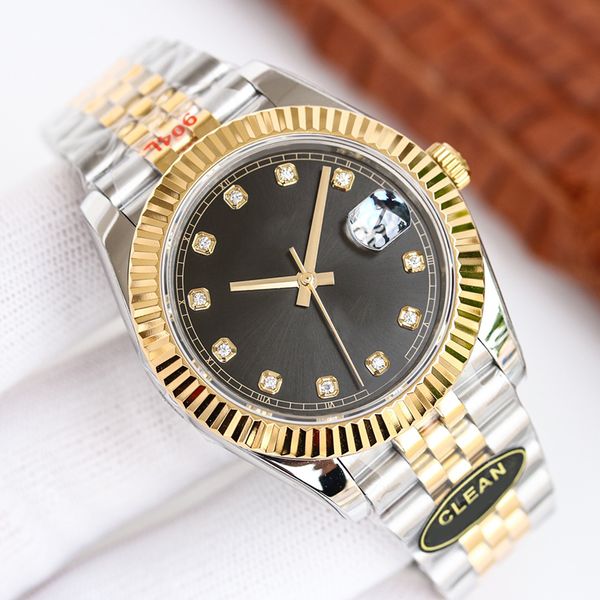

mens watch gold ceramic 41mm dial automatic 36mm woman 904L stainless steel automatic calendar sapphire mirror classic luminous waterproof With box wristwatch hjd