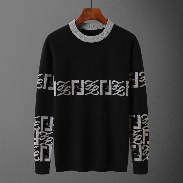 

designer luxury long sleeve round neck sweater men women sweatshirt contrast letters printed high-grade wool knitting thick soft pullovers#0, White;black
