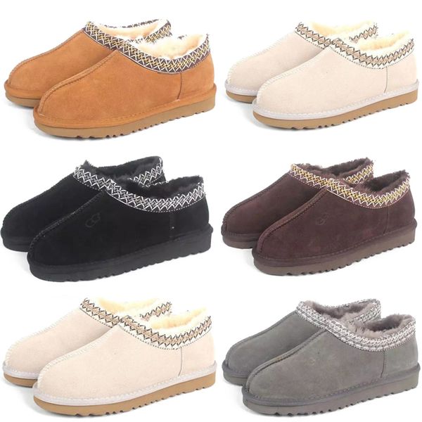 

2022 snow boots slippers men women bottes classic chestnut brown triple black beige designer boot winter keep warm wool real leather platfor