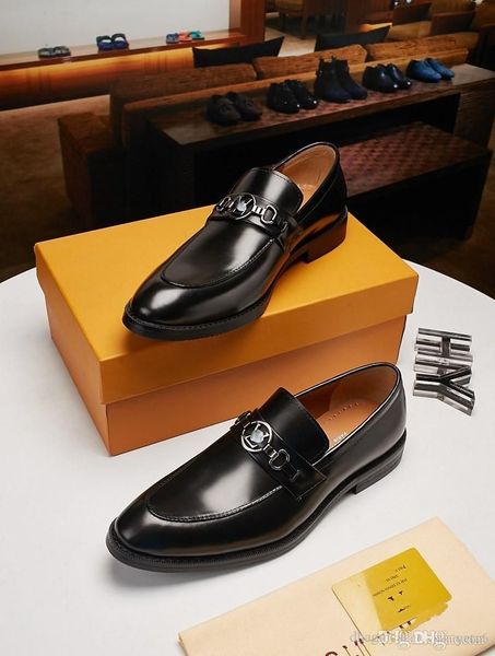 

q1 men luxury designer dress wedding shoes patent glossy leather 3cm high heels fashion pointed toe heighten oxford shoe party prom 11, Black