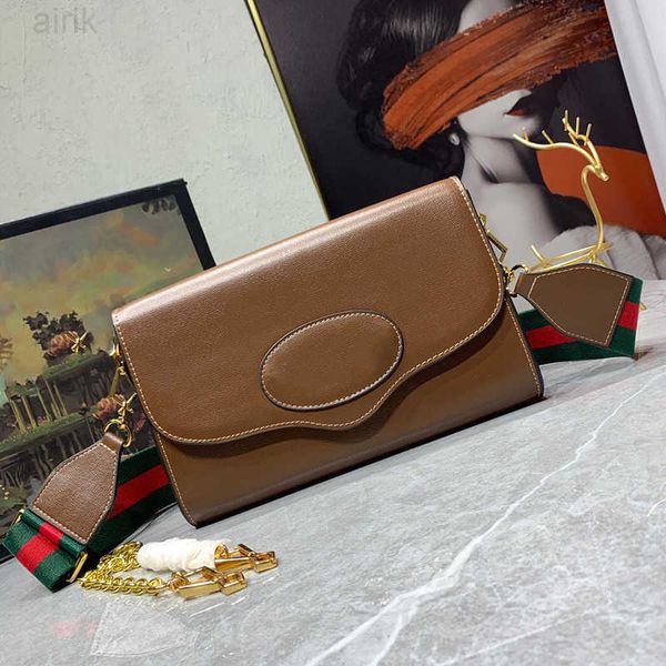 

high luxury ladies fashion diagonal bags classical buckle envelope chain webbing shoulder bag handbag size 677286