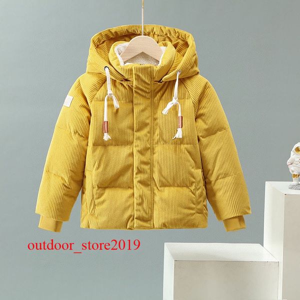 

kids coat baby designer clothes down parkas coats jacket kid clothe with badge hooded thick warm outwear girl boy girls classic parkas 100%, Red