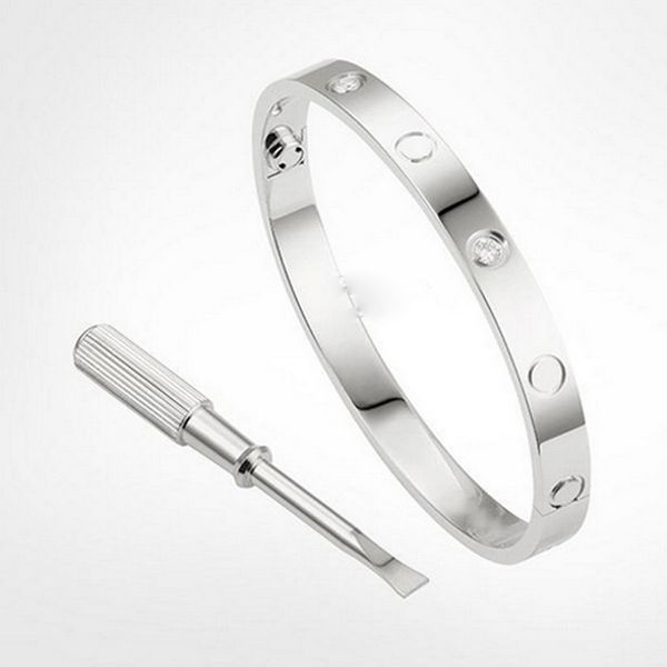 

love screw bangle carter bracelet designer bracelets luxury jewelry women bangle accessories titanium steel alloy gold-plated never fade wit, Golden;silver