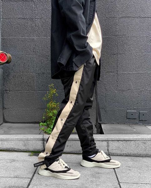 

fog jeans fashion pants men's 6th line ribbon high street button casual men justi biber ripped hip hop slim fit designer luxury, Blue