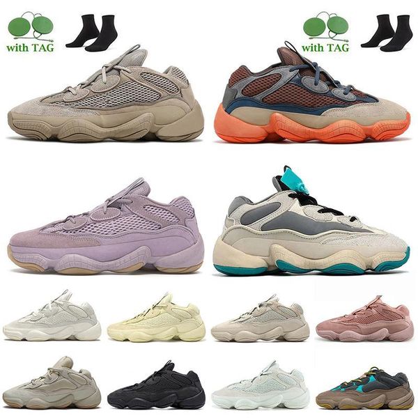 

luxurys designers womens mens running shoes yeezy yezzy kanye 500 taupe light enflame soft visio 5 boost, Black