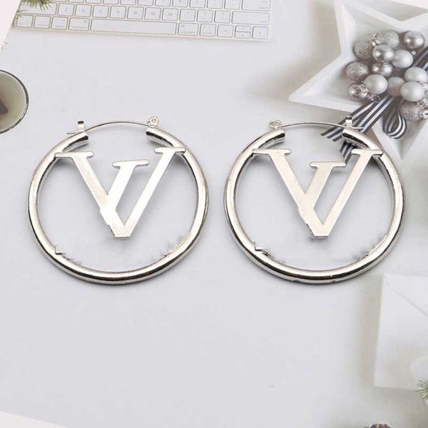 

luxury brand women earrings designers letter ear stud gold silver plated geometric earring for wedding party jewerlry accessories, Golden;silver
