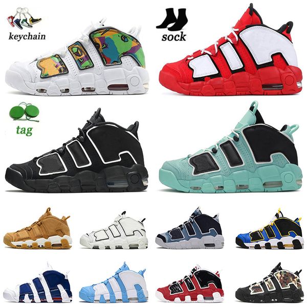 

2023 fashion og basketball shoes pippens for mens women uptempos designer sneakers white varsity red black university blue unc bulls hoops p