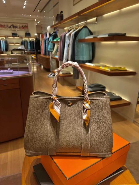 

aher max fashion designer herme bag 2023 women garden party full leather