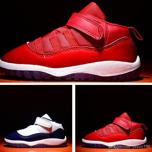 

mildnight navy 11s toddler shoes gym red bred kids basketball sneaker concord gamm blue shoes new born baby infant size sgu, Black