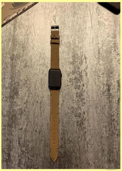

luxury designer leather watchband for apple watch 6 5 4 se band sport leather bracelet 40mm 42mm 38mm strap for iwatch series 3 2 2596885, Black;brown