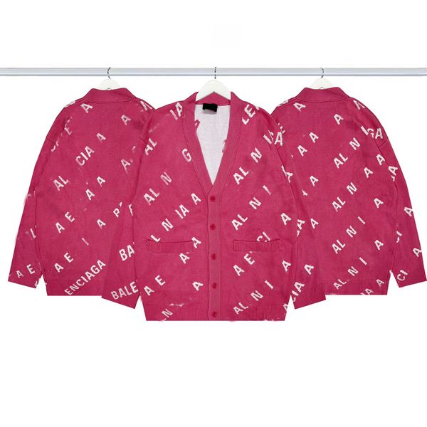 

2023 designer womens sweaters knit luxury full logo sweat hoodies balencigas long sleeve clothes wool knitted sweaters woman cardigan caosts, White;black