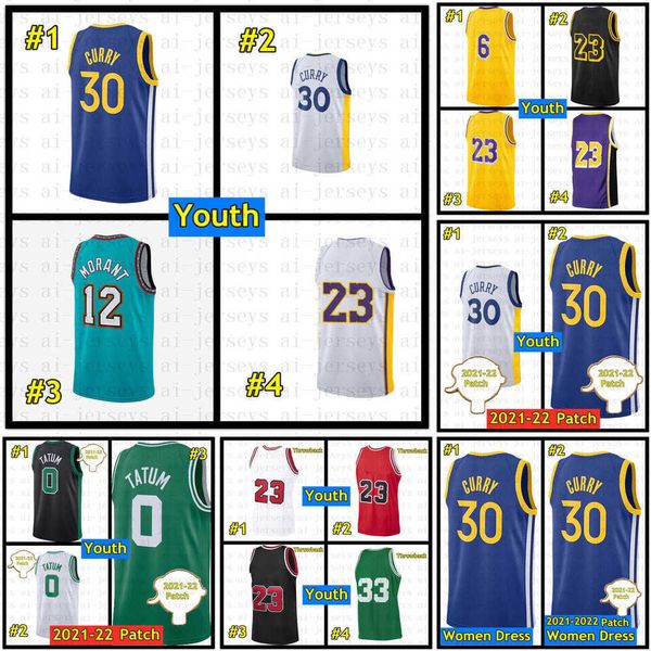 

2022 stitched basketball jerseys tatum harden embiid curry antetokounmpo morant iverson booker youth kids s m l  basketball jersey, Black;red