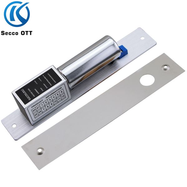 

dc 12v electronic plug lock glass door two-wire room temperature with signal feedback delay for access control system installation