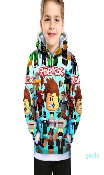 

children039s cartoon hoodie roblox fashion 3d digital spring and autumn cotton printing popular boys and girls039 coat kids6457752, Black