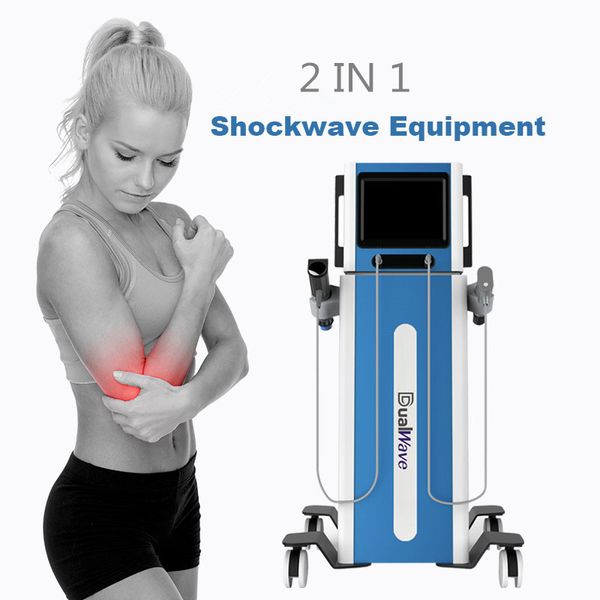 

2 handles pneumatic shock wave therapy health gadgets equipment slimming machine shockwave physiotherapy knee back pain relief cellulites re