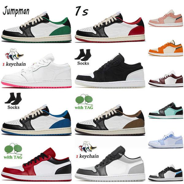 

size 12 women mens jumpman 1 1s low basketball shoes cactus jack dark mocha green black toe outdoor sports shoe university blue panda