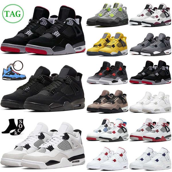 

ale 4s men basketball shoes military black cat red thunder university blue sail 4 white oreo bordeaux mens womens outdoor sports