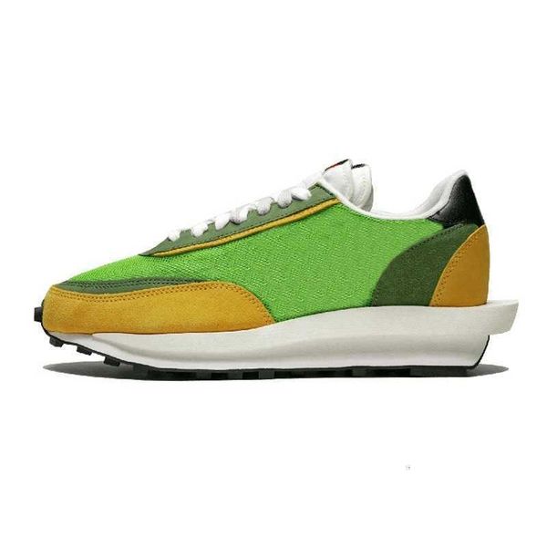 

brand shoes ldv waffle black white nylon pine green gusto metalic gold sneakers 36-45, White;red