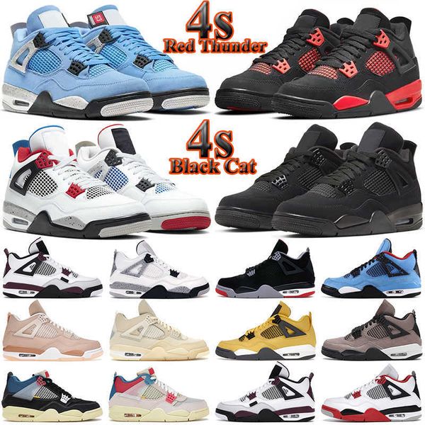 

discount basketball shoes 4s 4 mens womens black cat university blue sail red white oreo thunder wild things men outdoor trainers sneakers