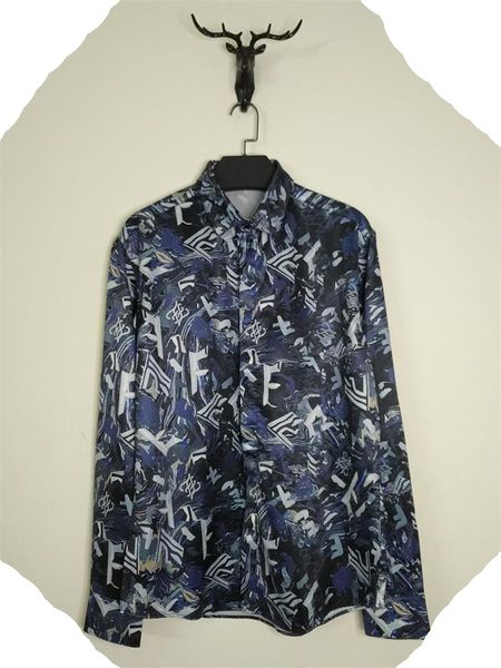 

men's business shirt 3d printing loose oversize shirt youth floral casual trend versatile men -3xl #02, White;black