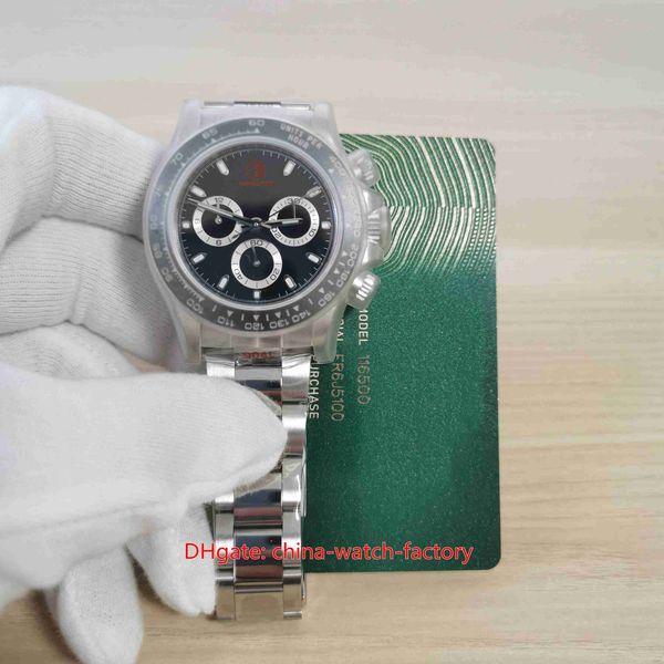 

ew factory mens watch ultra-thin watches 40mm x 12.5mm cosmograph 116500-0002 ceramic chronograph workin eta 7750 mechanical automatic men&#, Slivery;brown
