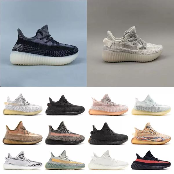 

shoes kids sneakers child kanye 350 35 v2 bred zyon cinder carbon desert sage cloud white reflective yecheil boys yeezies girls sports outdo, Black