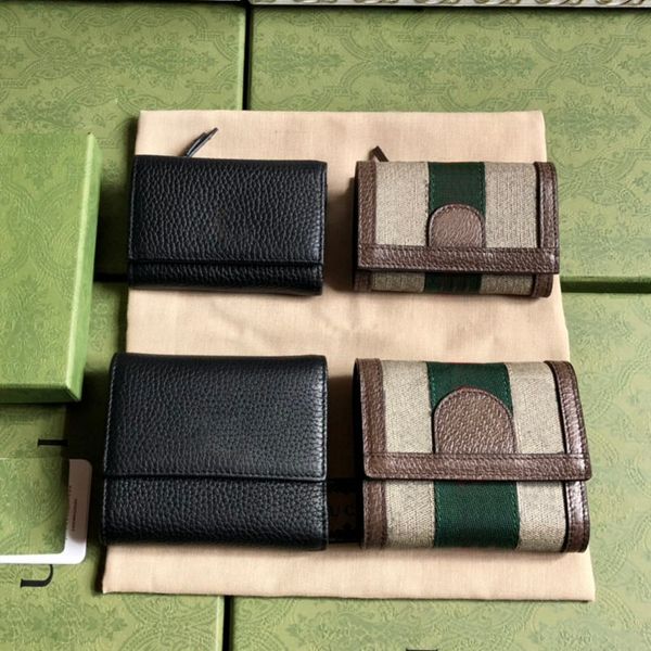 

wallets luxury designer women real leather business credit card holder men hasp wallet woman with box 4 colors, Red;black