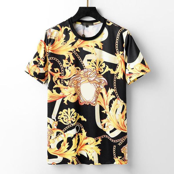 

luxury casual mens t shirt new wear designer short sleeve 100% cotton wholesale black and white size m-3xl#117, White;black