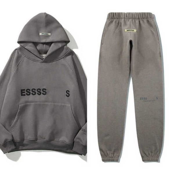 

fashion men's luxury sweatshirts tracksuits brand es letter hoodies sports pants suit boy hooded sweater casual pullover men women cou, Gray