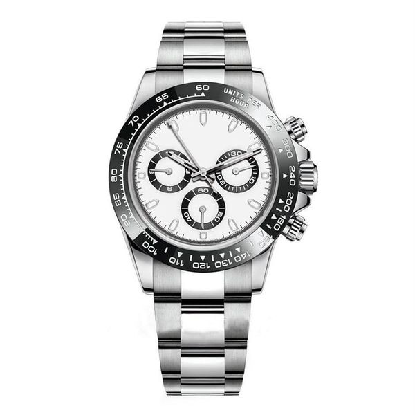 

men automatic watch 40mm 116500 sapphire glass stainless steel rubber strap luminous waterproof calendar fashion 305y, Slivery;brown