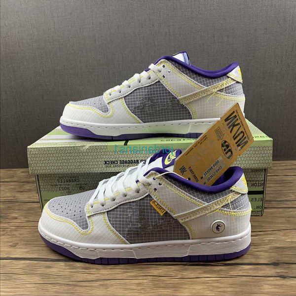 

designer shoes outdoor sneakers authentic quality purple white-opti yellow skateboarding leisure skateboard unions dnks low counrt, Black