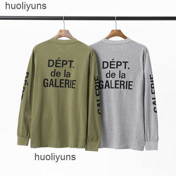 

dept mens galleryes tshirt t shirt classic letter slogan arm printed round neck long sleeve t-shirt men women lovers t, White;black