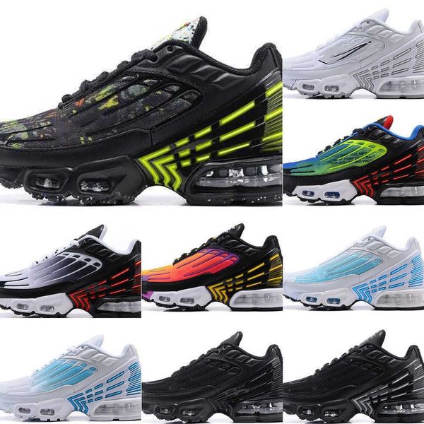 

tn plus 3 iii tuned chaussures kids shoes boys girls triple white black og baby infants children trainers designer sneakers sports runners