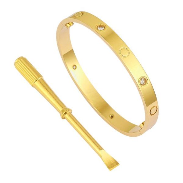

love screw bangle carter bracelet designer bracelets luxury jewelry women bangle fashion accessories titanium steel alloy gold-plated never, Black