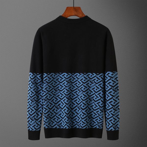 

designer luxury long sleeve round neck sweater men women sweatshirt contrast letters printed high-grade wool knitting thick soft pullovers, White;black