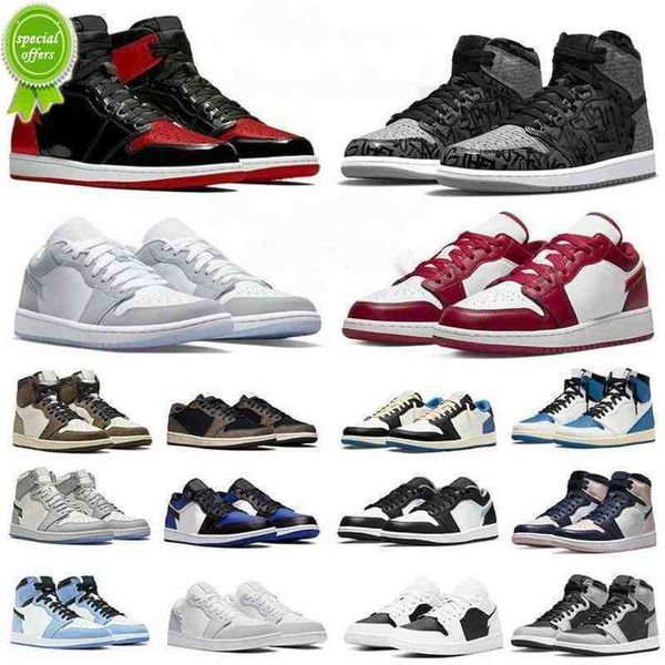 

basketball shoes patent bred brotherhood dark university blue shadow wolf grey cardinal red 2022 1 1s og low, Black