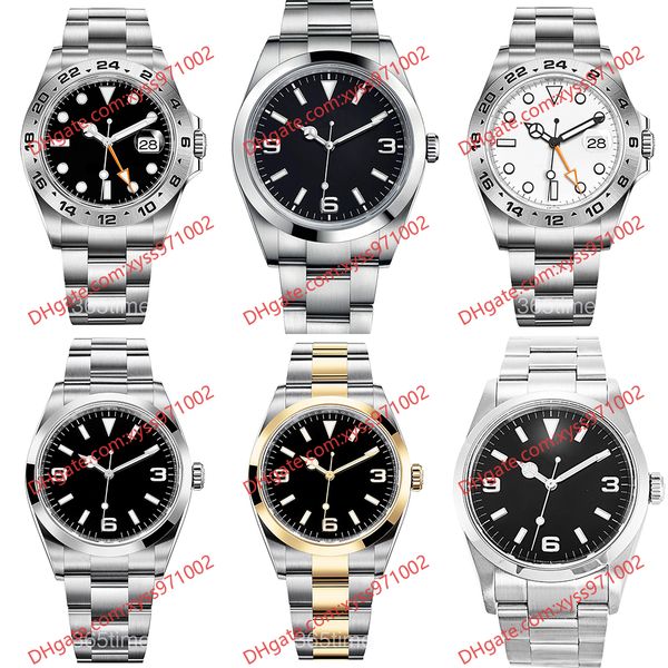 

6 model highquality watches 2813 automatic machine men's watch 42mm226570 black dial 124273 36mm watch gold stainless steel strap sapph, Slivery;brown