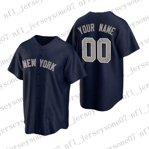 

custom men women youth new york''yankees''white blue gray black authentic 2020 road jersey, Blue;black
