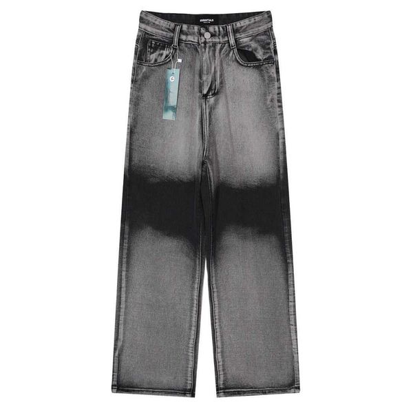 

pants men's fashion fog jeans straight trousers men women justi biber ripped hip hop slim fit designer luxury elastic y2k, Blue