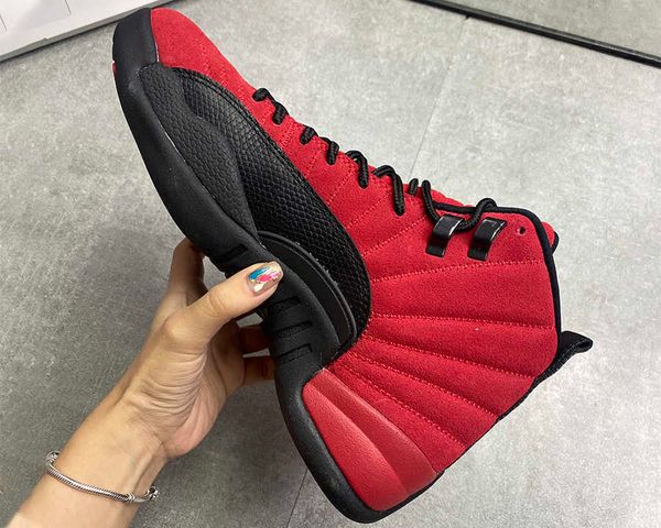 

designer shoes jumpman 12 basketball 12s reverse flu game sports luxurys designers sneakers size 7-13
