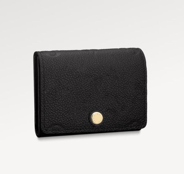 

m58456 new luxury women's black cowhide embossed short wallet, Red;black