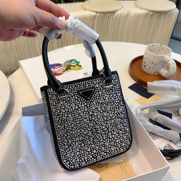 

crystal tote bag latest cleos womens designers handbags mini flap shouler bags black embellished satin high-quality ladies fashion