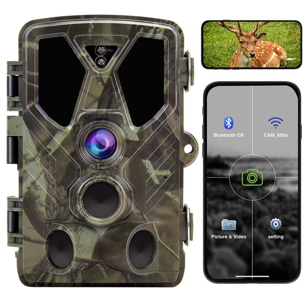 

4k wifi 812pro hunting trail cameras outdoor waterproof video recorder version of hd infrared camera courtyard hunting app, Camouflage