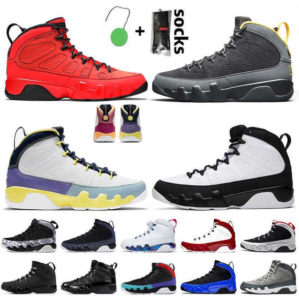 

2021 mens basketball shoes jumpman 9 9s chile red university gold change the world universitys blue space jam trainers sneakers