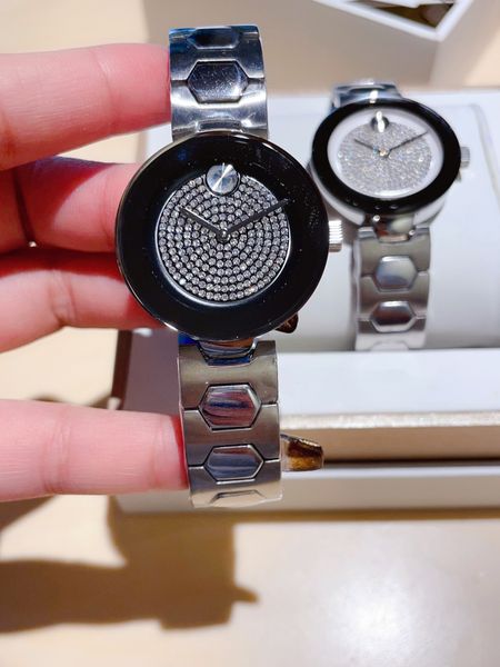 

womens watch designer classic full diamond watch 36mm movement stainless steel case band crystal glass watches, Slivery;brown