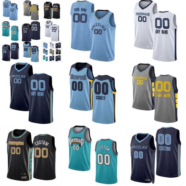 

75th custom jersey memphis''grizzlies''men women youth 21 tyus jones 46 john konchar 0 de'anthony melton 25 sam mer, Black;red