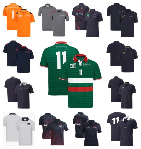 

f1 team racing suit men's fans t-shirt custom short sleeve lapel t-shirt