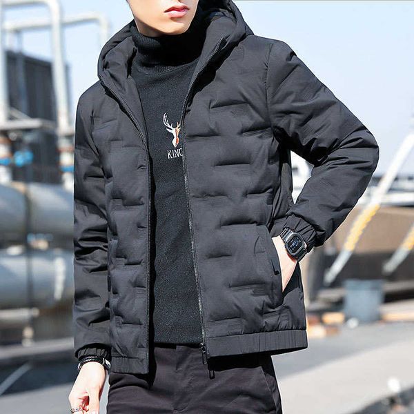 

cotton padded jacket men's coat new fashion down in winter 2022, Black